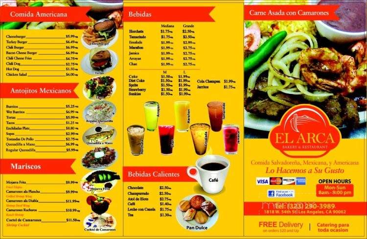 El Arca Bakery & Restaurant - Los Angeles, CA menu_pic