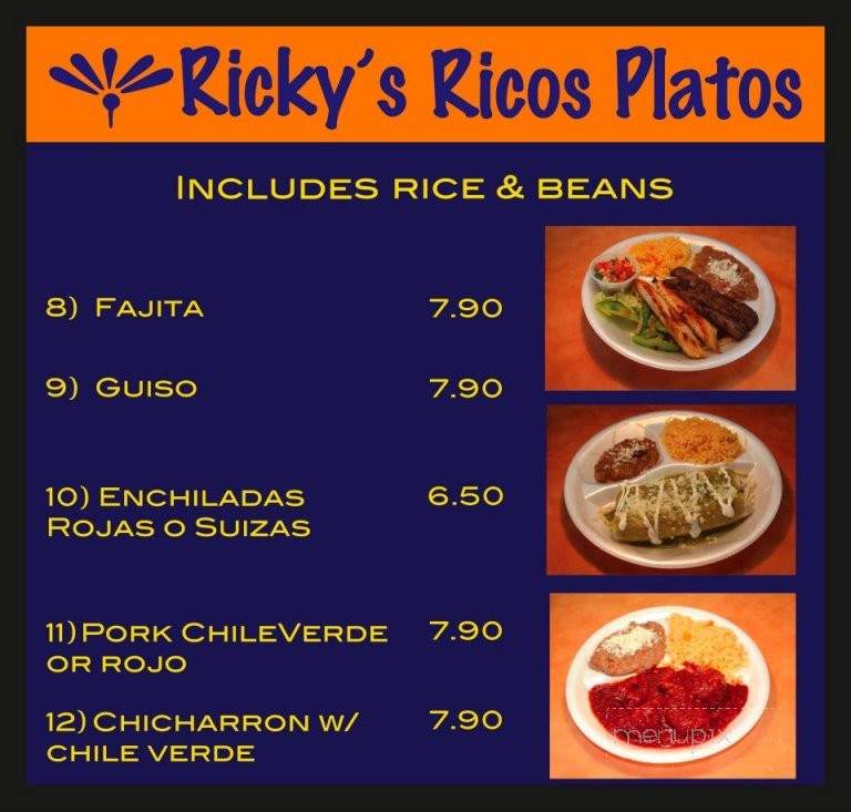 Ricky's Tacos - Oklahoma City, OK menu_pic