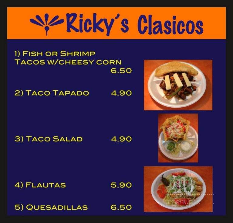 Ricky's Tacos - Oklahoma City, OK menu_pic