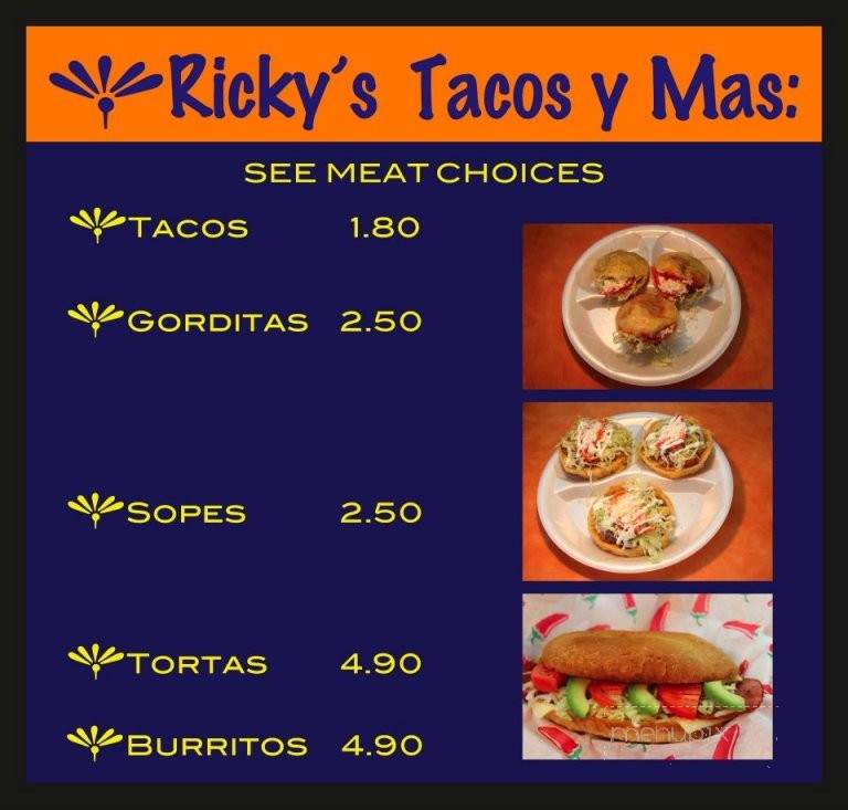 Ricky's Tacos - Oklahoma City, OK menu_pic