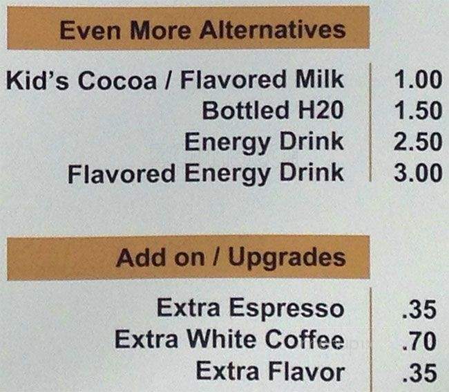 There Ya Go Espresso - Renton, WA menu_pic