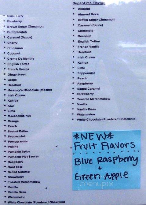 Mondo's Espresso - Kirkland, WA menu_pic
