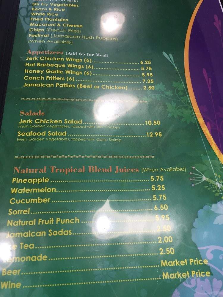 Tropical Flava - Macon, GA menu_pic