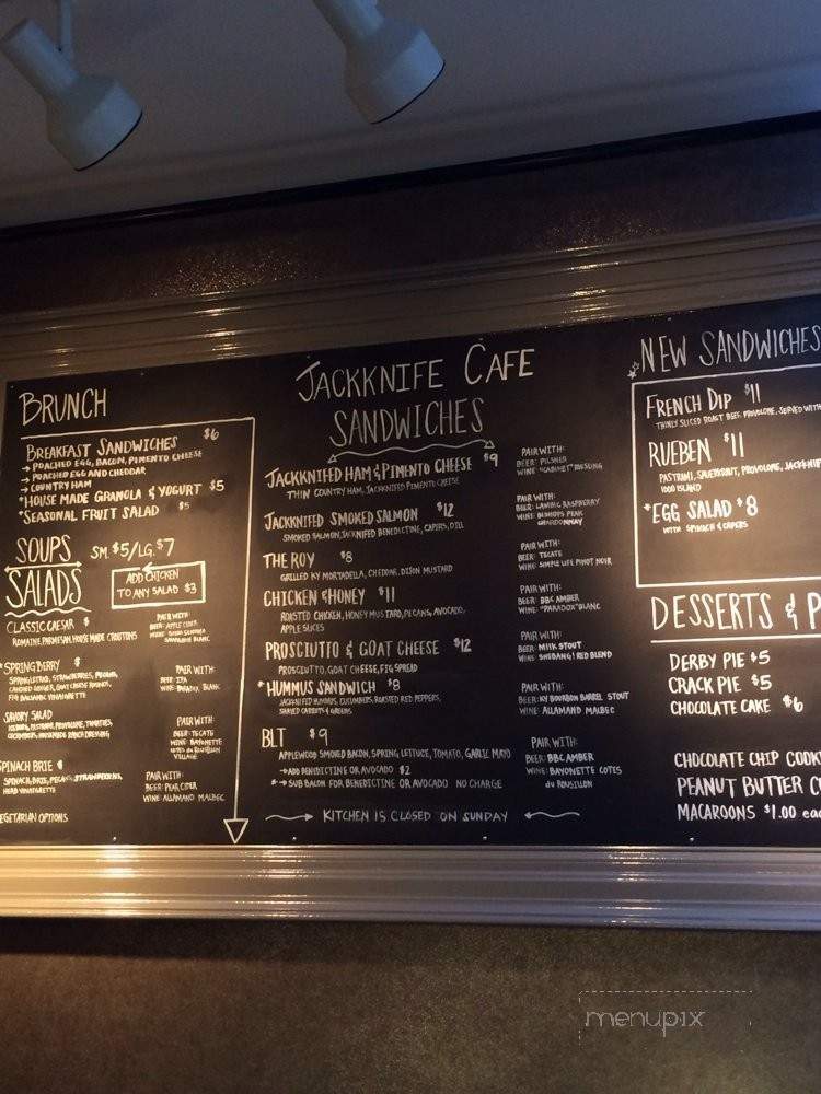 Jackknife Cafe - Louisville, KY menu_pic