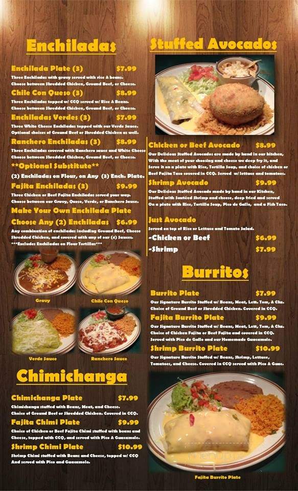Coronas Mexican Restaurant - Rockdale, TX menu_pic