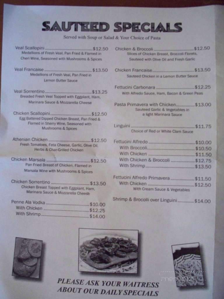 Columbia Diner - Valatie, NY menu_pic