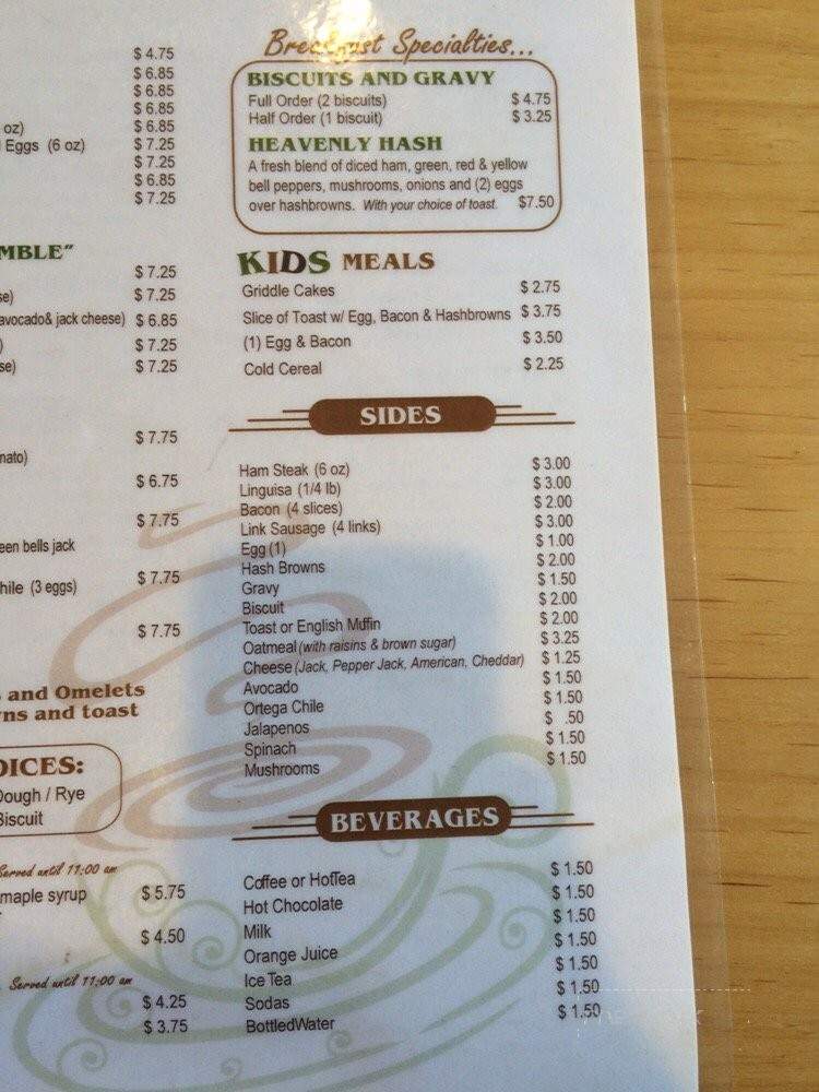 Mary Maggies Cafe - Live Oak, CA menu_pic