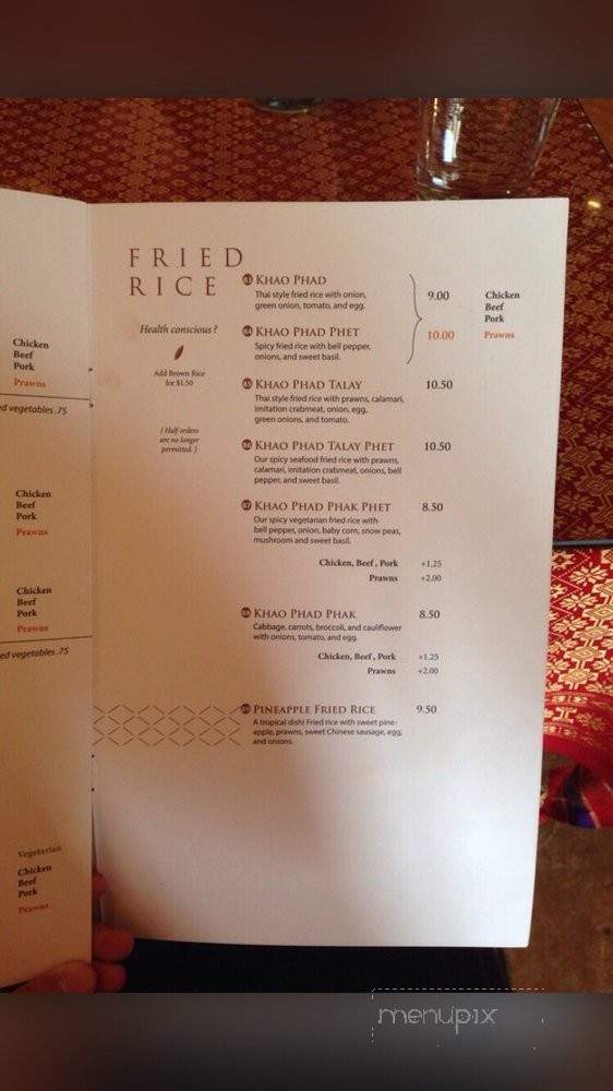 Thai orchid cafe - Klamath Falls, OR menu_pic