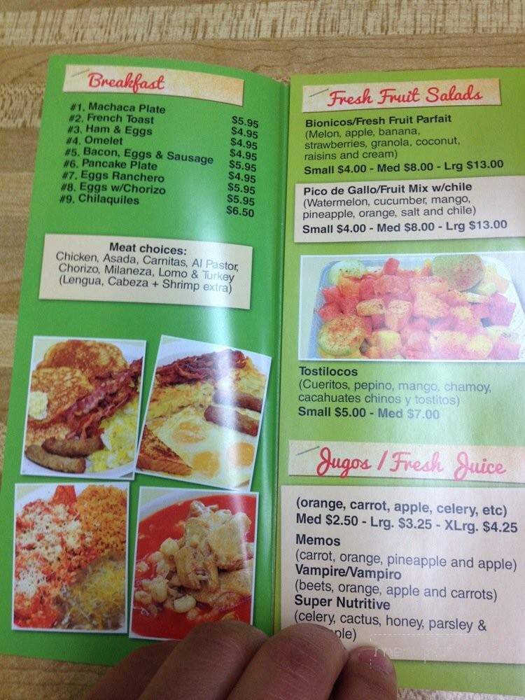La Corona - Whittier, CA menu_pic