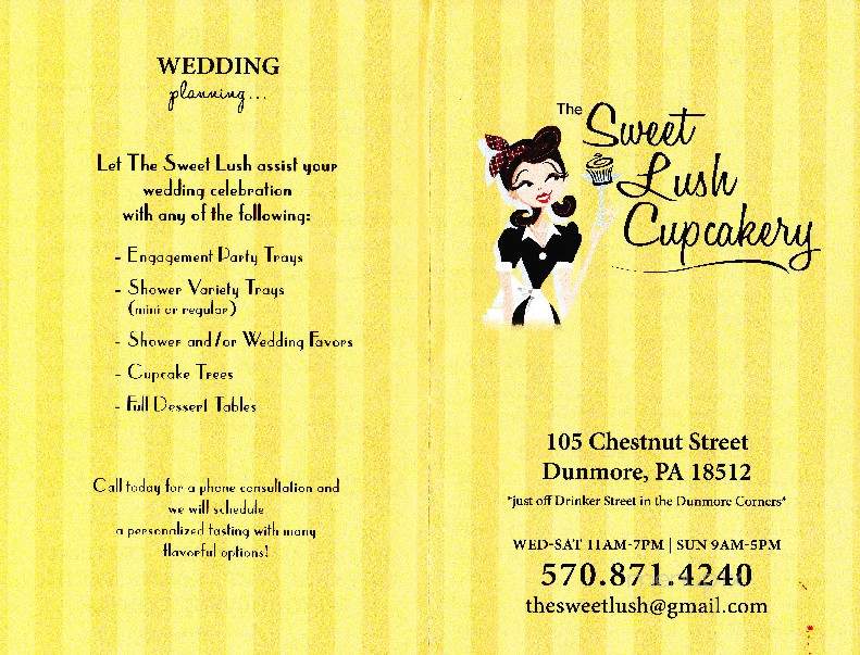 The Sweet Lush Cupcakery - Dunmore, PA menu_pic