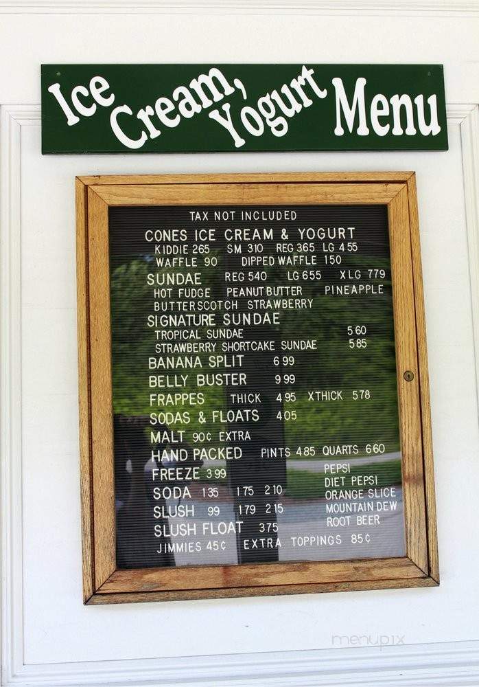 Menu of Jordan's Ice Creamery in Belmont, NH 03220