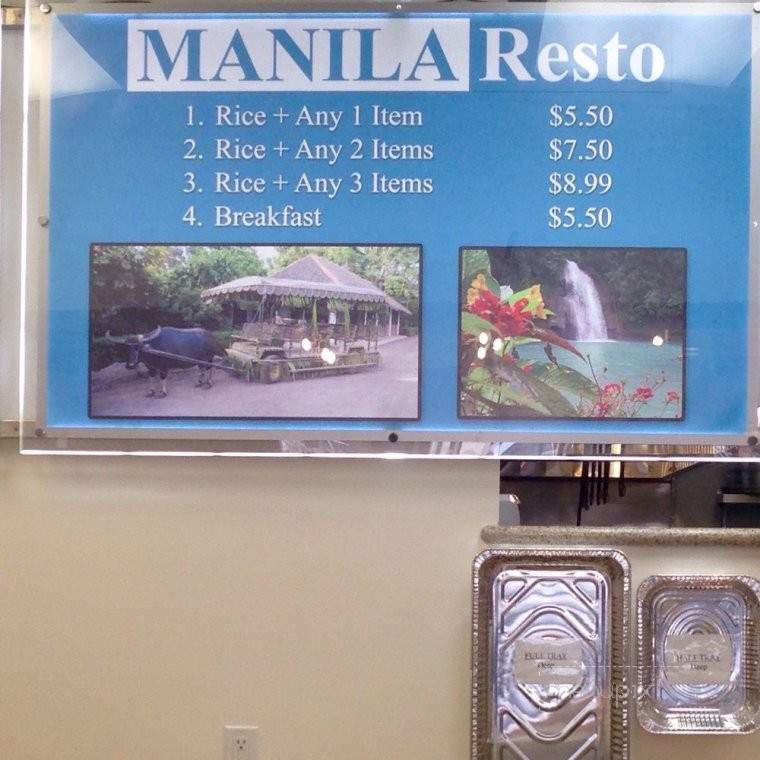 MANILA Resto - National City, CA menu_pic