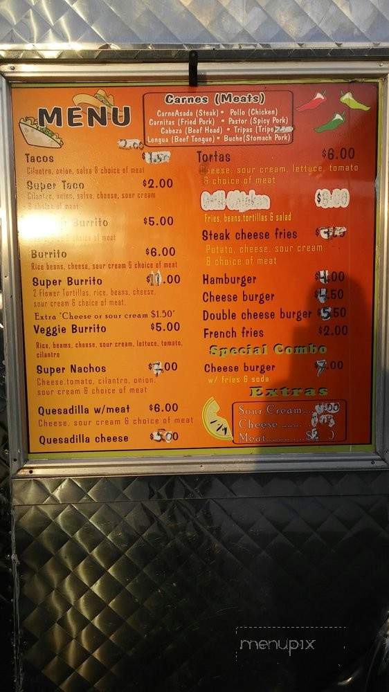 Burrito Truck - Vallejo, CA menu_pic