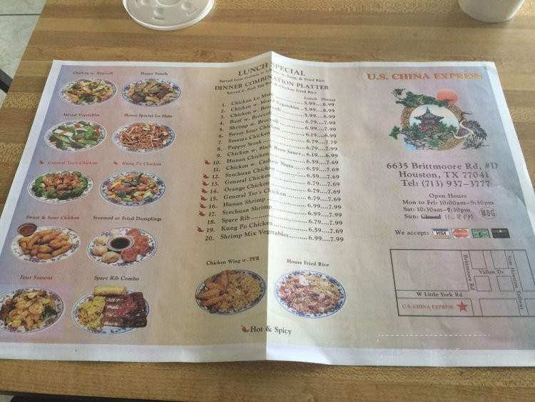 US China Express - Houston, TX menu_pic