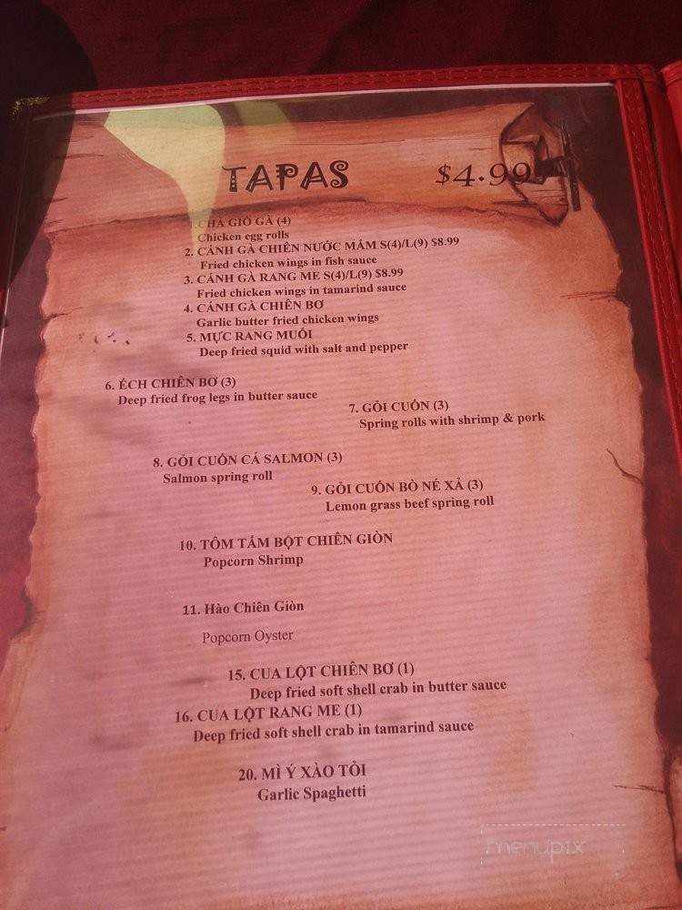 Ga Bistro - Garden Grove, CA menu_pic