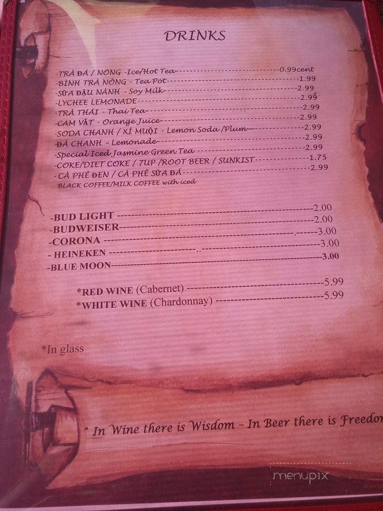 Ga Bistro - Garden Grove, CA menu_pic