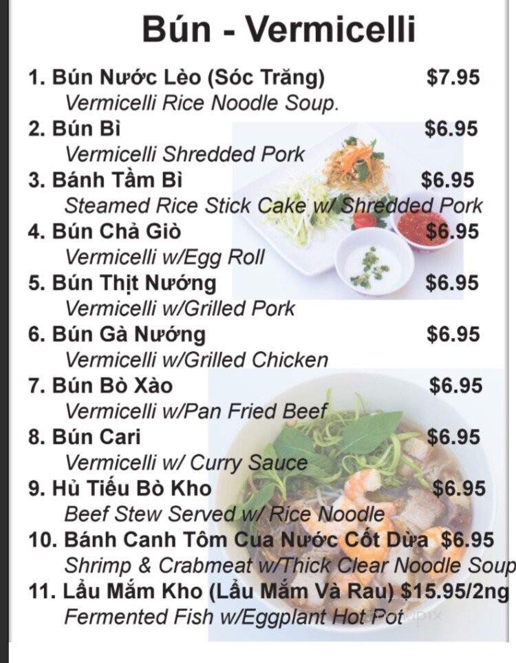 Soc Trang Restaurant - Westminster, CA menu_pic