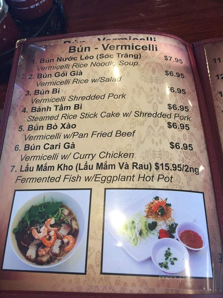 Soc Trang Restaurant - Westminster, CA menu_pic