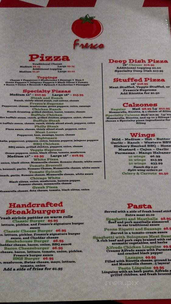 Fresco - Jamestown, NY menu_pic