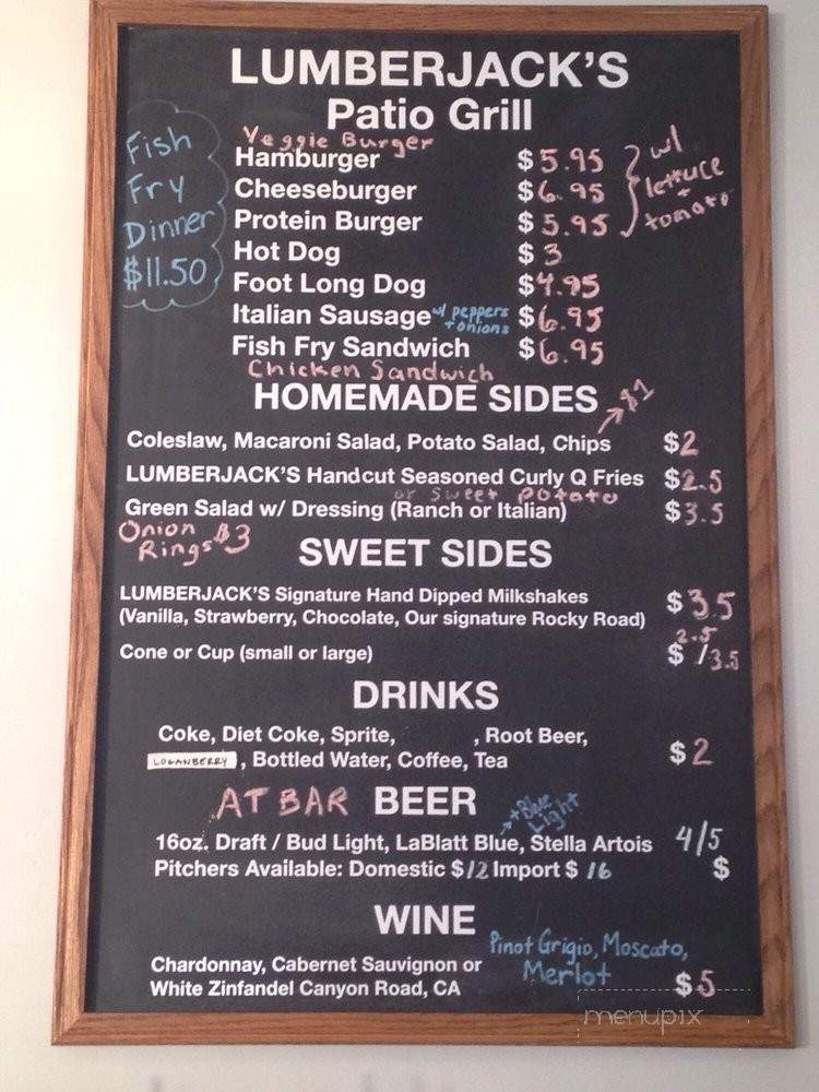 Lumberjacks Patio And Grill - North Tonawanda, NY menu_pic