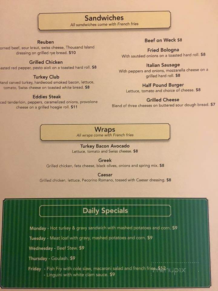 Eddie Brady's Tavern - Buffalo, NY menu_pic