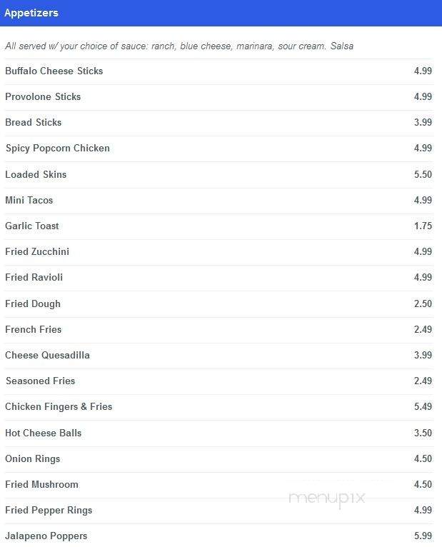 Johnny's Wife's Place II - Irwin, PA menu_pic