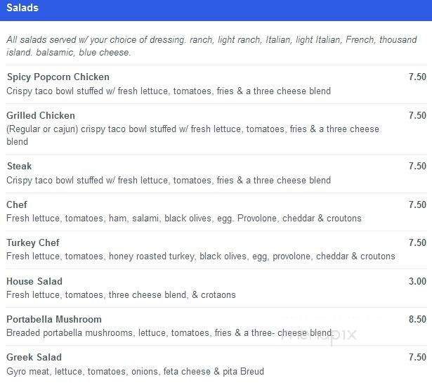 Johnny's Wife's Place II - Irwin, PA menu_pic