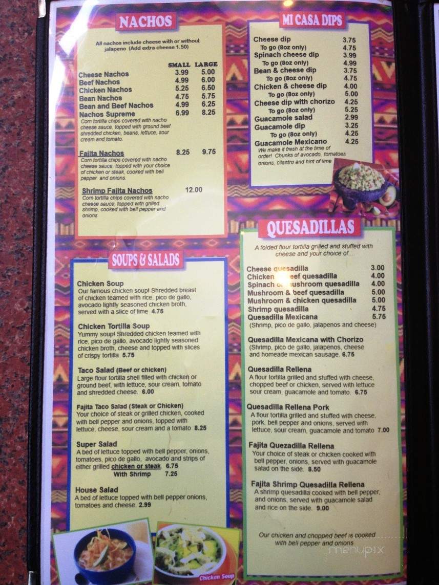 Mi Casa - Lawrenceville, GA menu_pic
