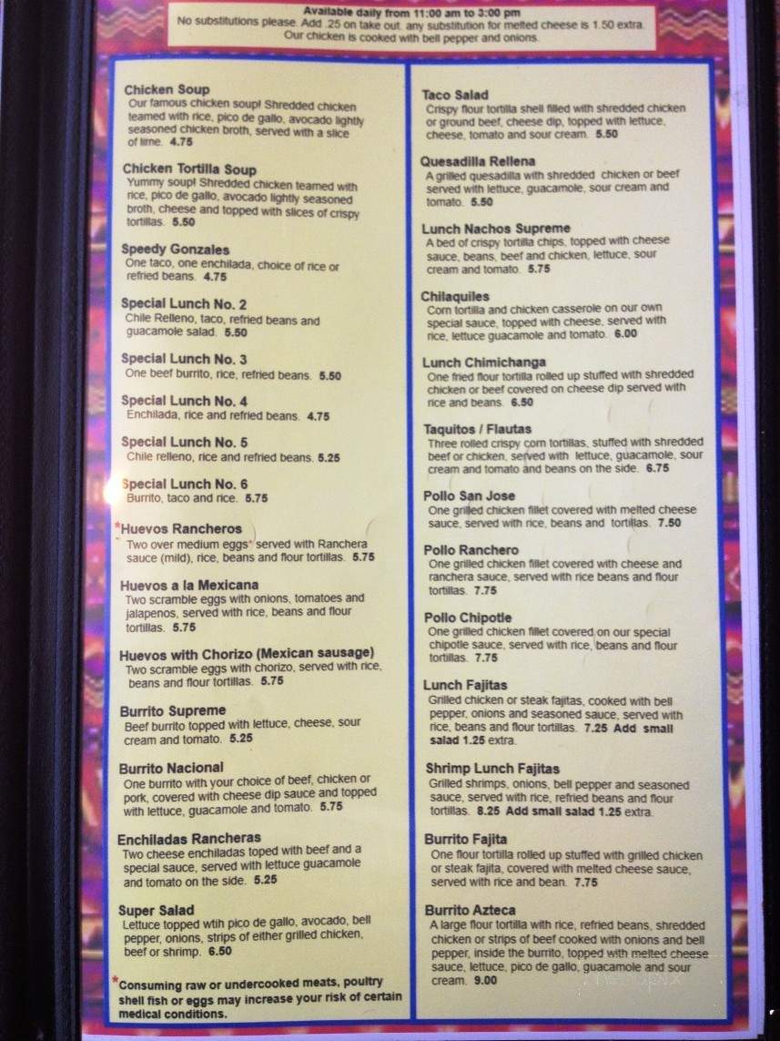 Mi Casa - Lawrenceville, GA menu_pic