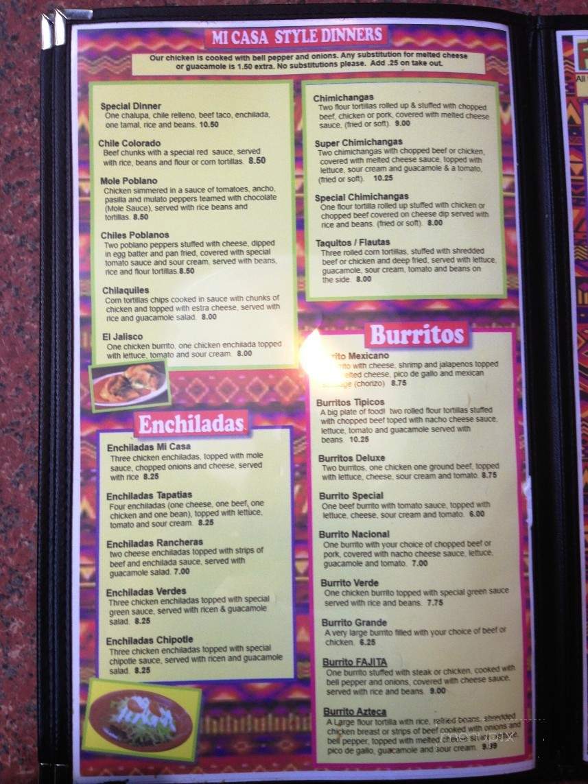 Mi Casa - Lawrenceville, GA menu_pic
