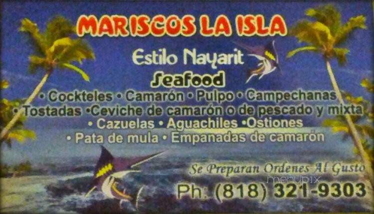 Mariscos La Isla: Estilo Nayarit - Los Angeles, CA menu_pic