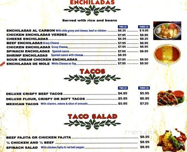 Online Menu of Eva's Mexican Restaurant, Spring, TX