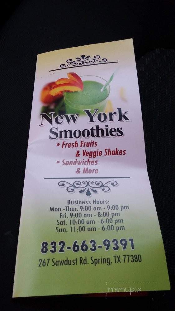 /250763364/New-York-Smoothies-Menu-Spring-TX - Spring, TX