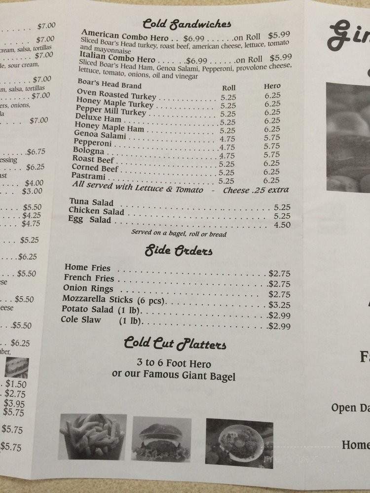 Gino's Bagels - Orangeburg, NY menu_pic