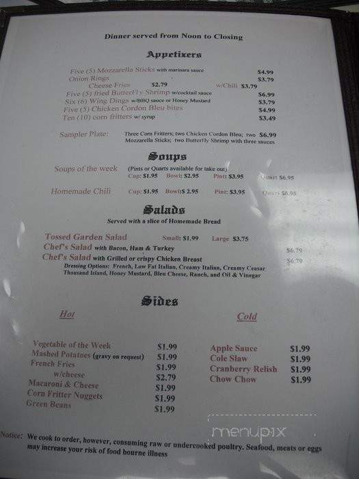 The Country Crock Restaurant - Williamstown, NJ menu_pic
