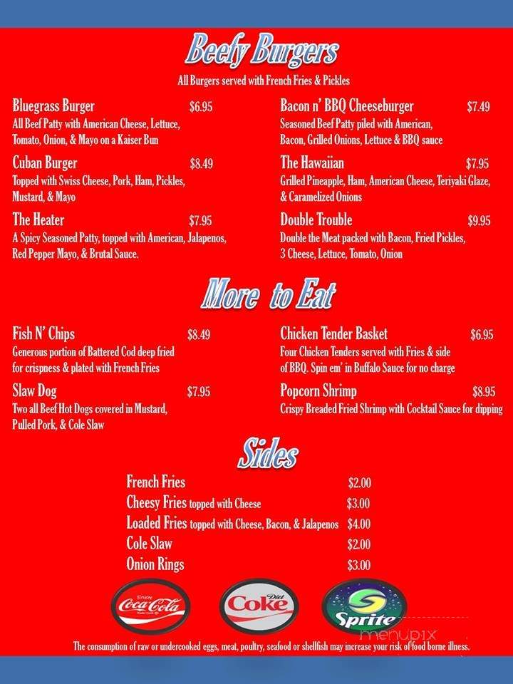 Average Joes Bar and Grille - Fort Mitchell, KY menu_pic