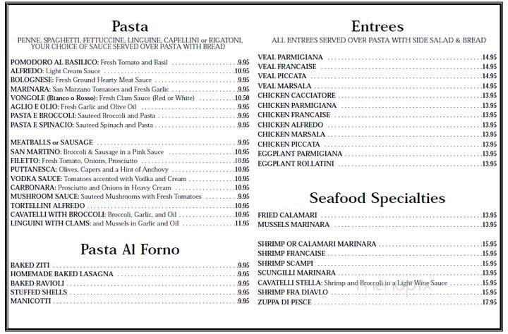 Santello's - Richmond Hill, GA menu_pic