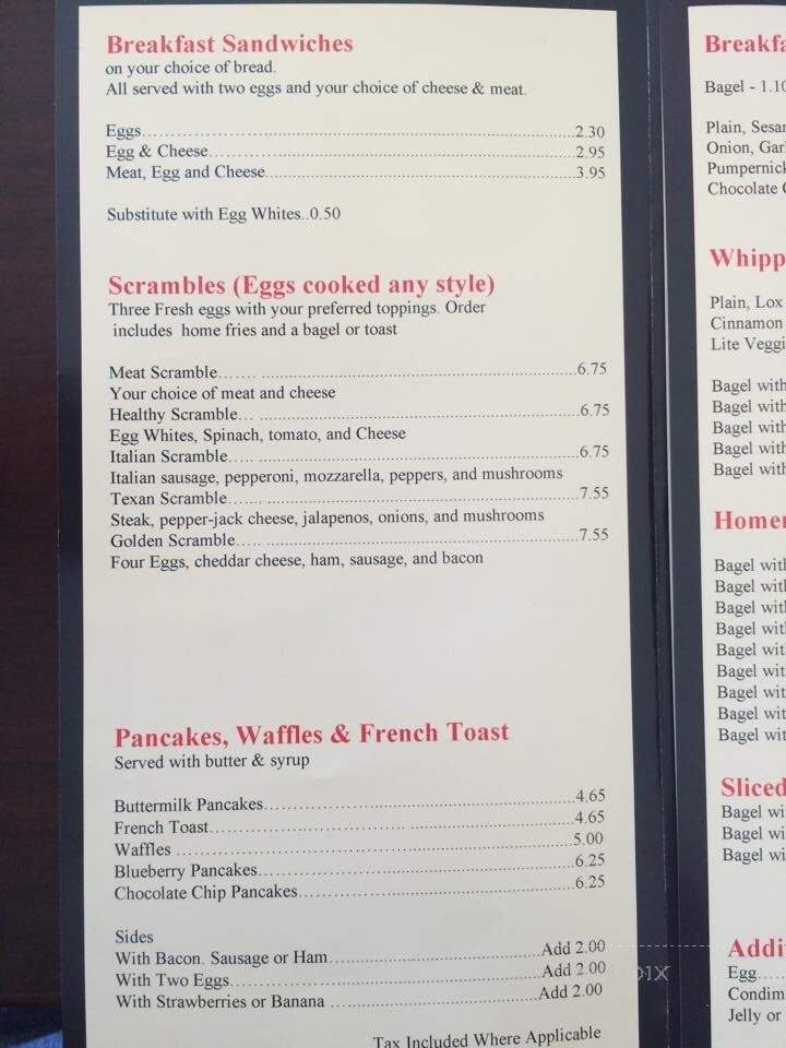 Sammy's New York Bagels - New Rochelle, NY menu_pic