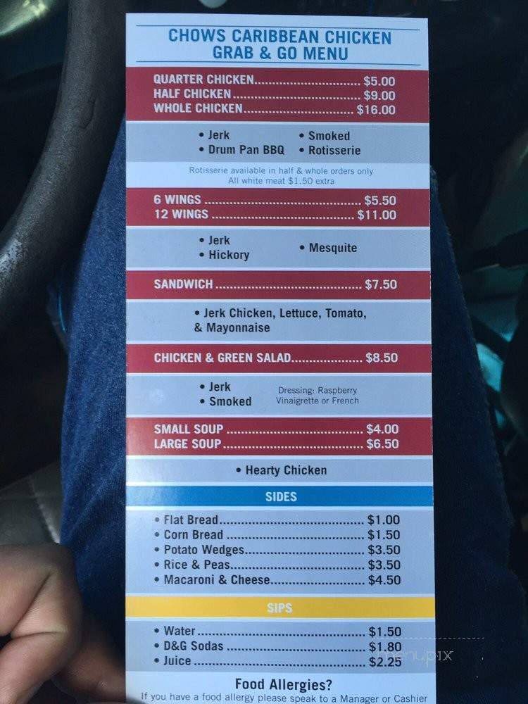 Chows Caribbean Chicken - Ossining, NY menu_pic