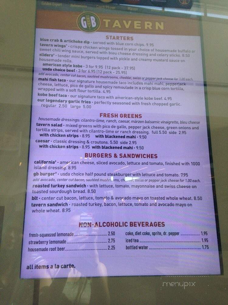 Gordon Biersch - Sacramento, CA menu_pic