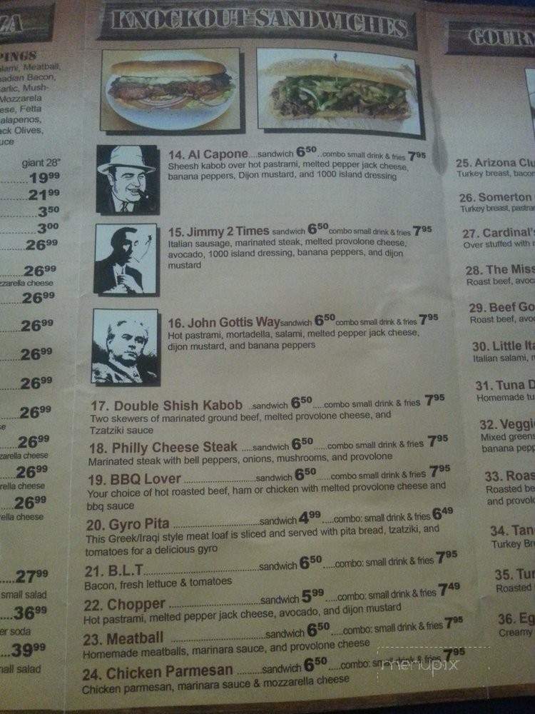 Knockout Pizza & Deli - Somerton, AZ menu_pic