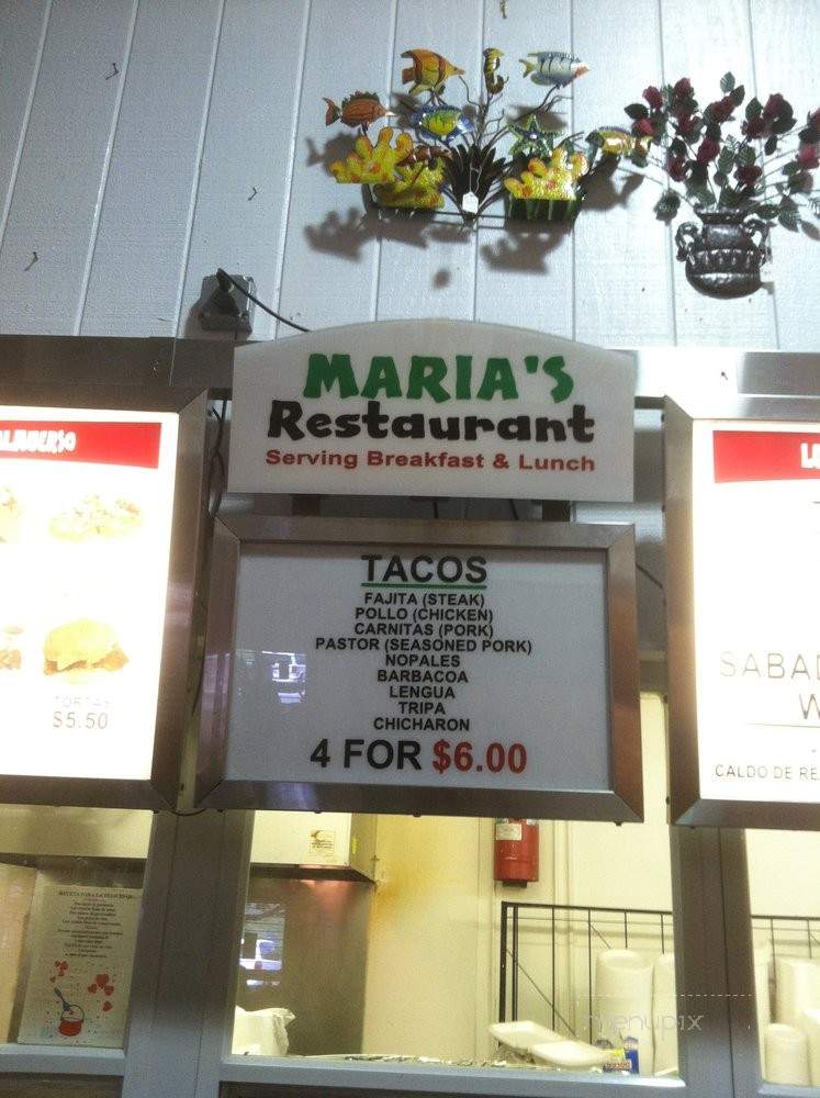 Maria's Restaurant - Bradenton, FL menu_pic