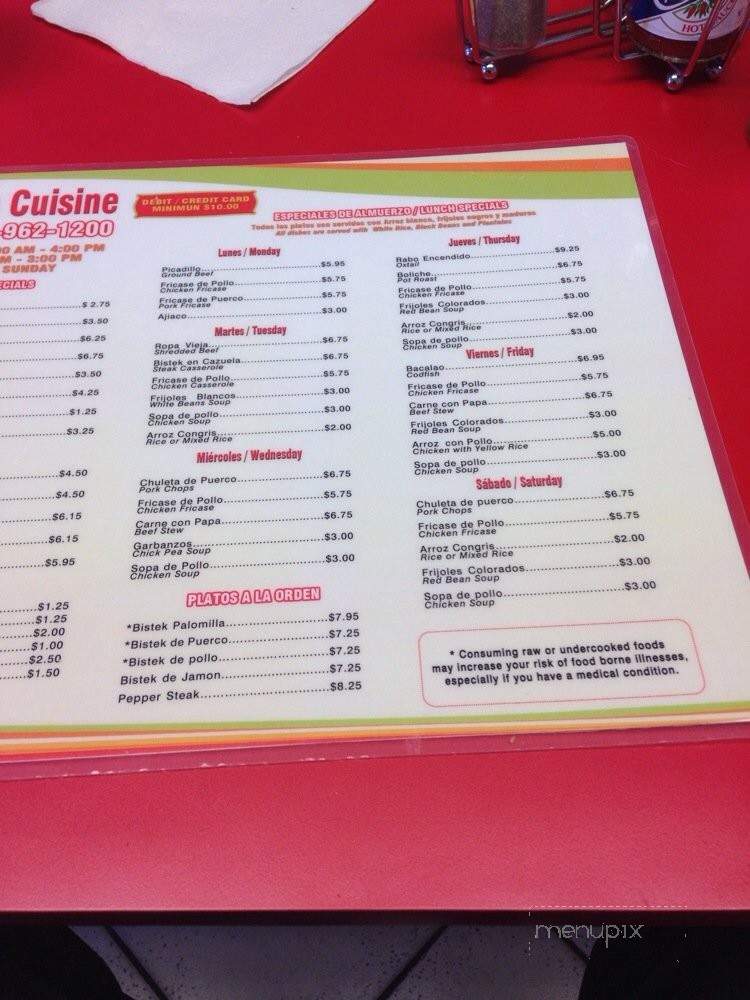 Los Paraguitas Cafe - Hollywood, FL menu_pic