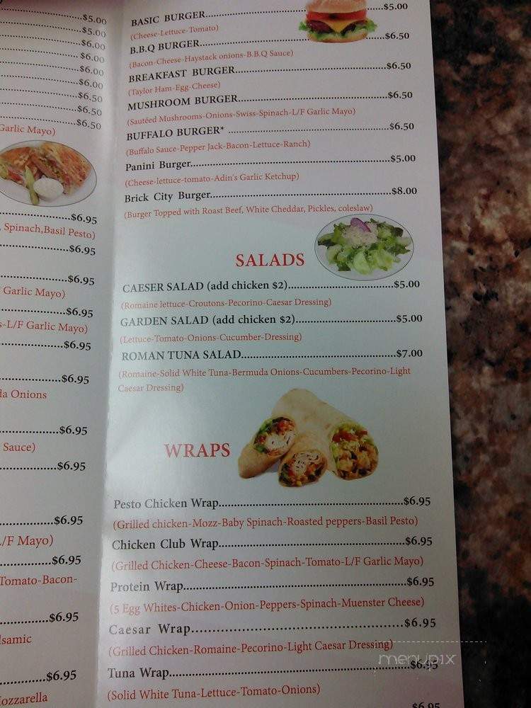 Adin's Deli & Grill - Newark, NJ menu_pic