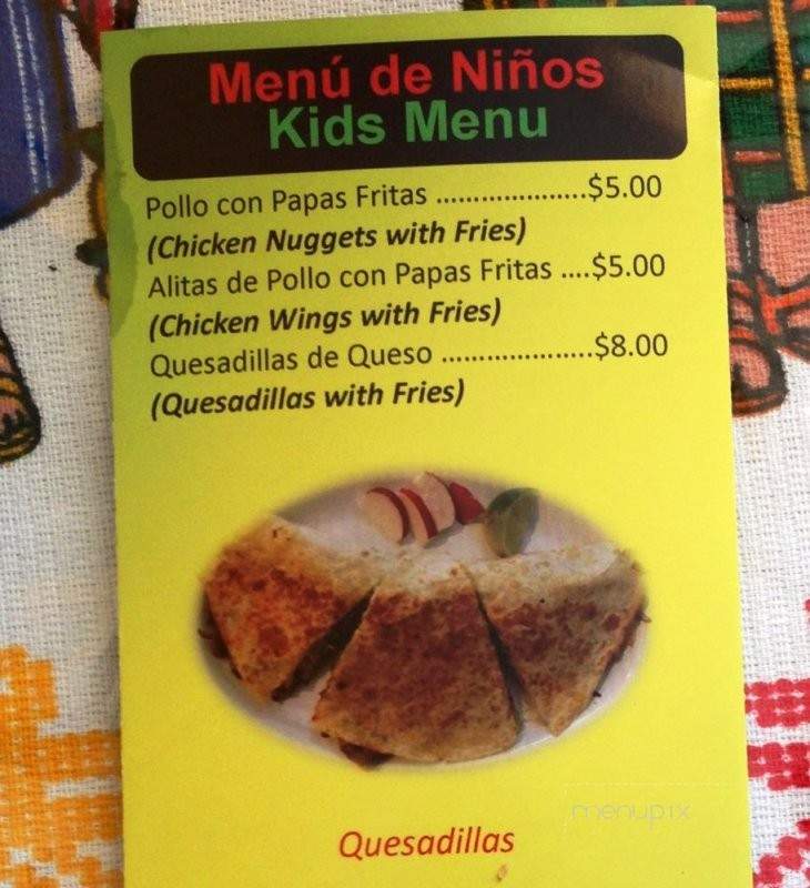 El Taco Guapo - Lawrence, MA menu_pic