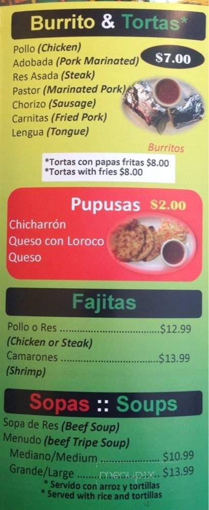 El Taco Guapo - Lawrence, MA menu_pic