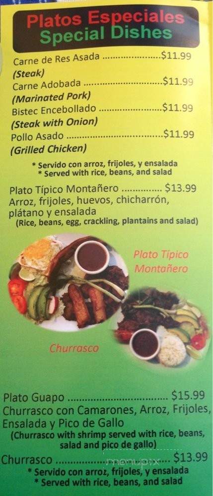 El Taco Guapo - Lawrence, MA menu_pic