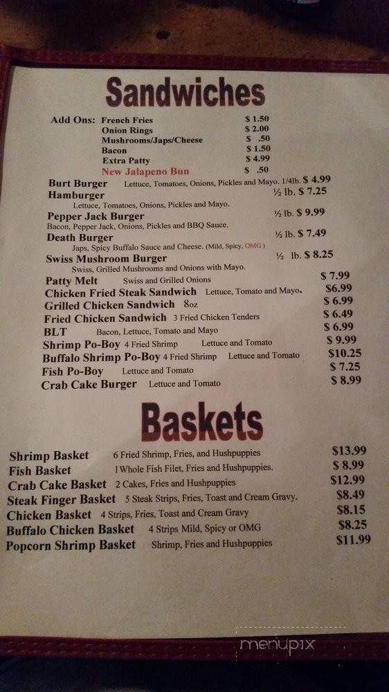 The Crab Trap Bar & Grill - Bay City, TX menu_pic