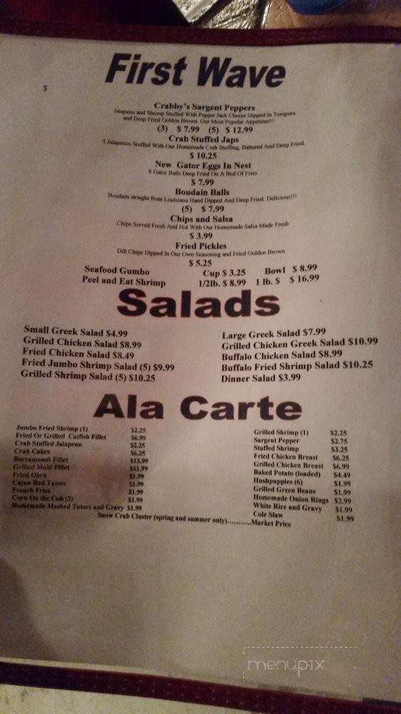The Crab Trap Bar & Grill - Bay City, TX menu_pic