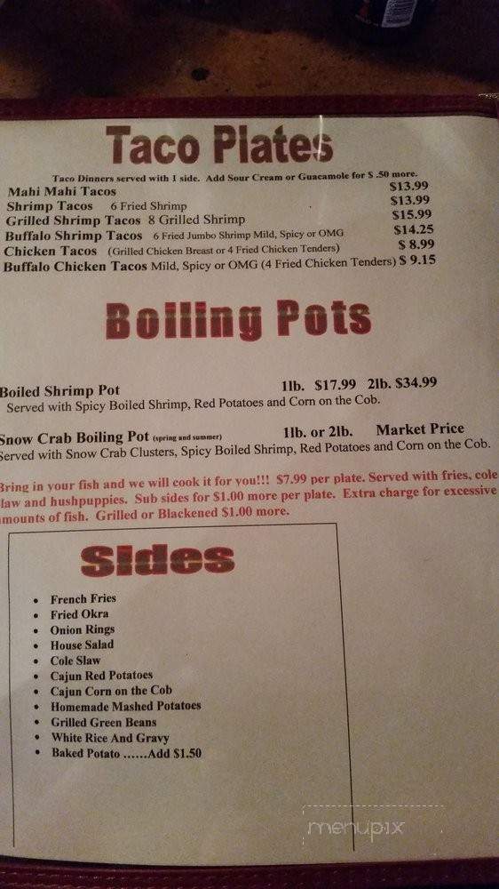 The Crab Trap Bar & Grill - Bay City, TX menu_pic